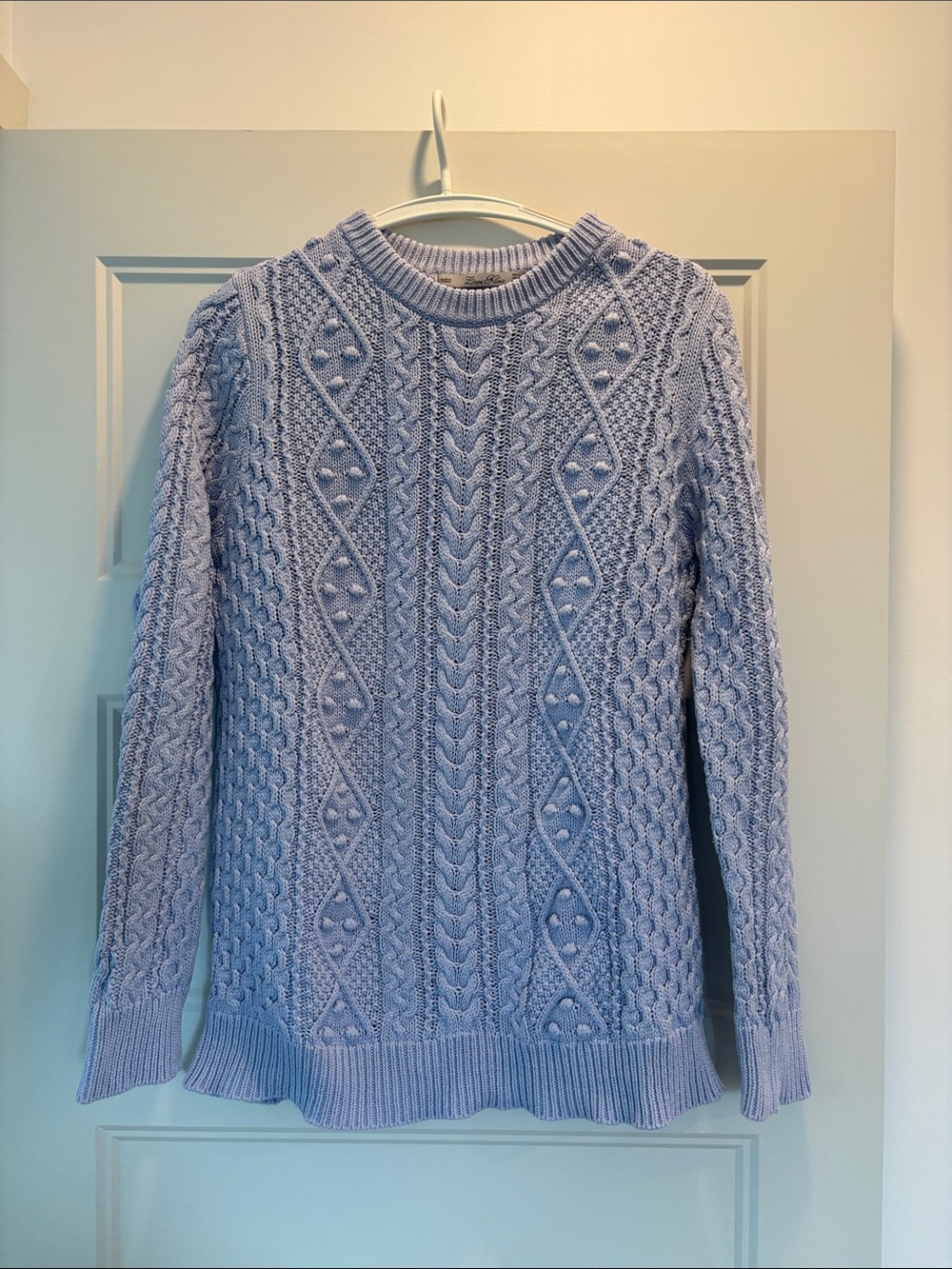Zara Men’s Cable Crewneck Sweater - Light Lavender